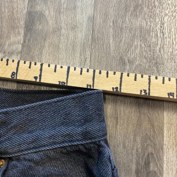 PacSun 90s Girlfriend Denim Jean Shorts Size 22 Black - Picture 6 of 8